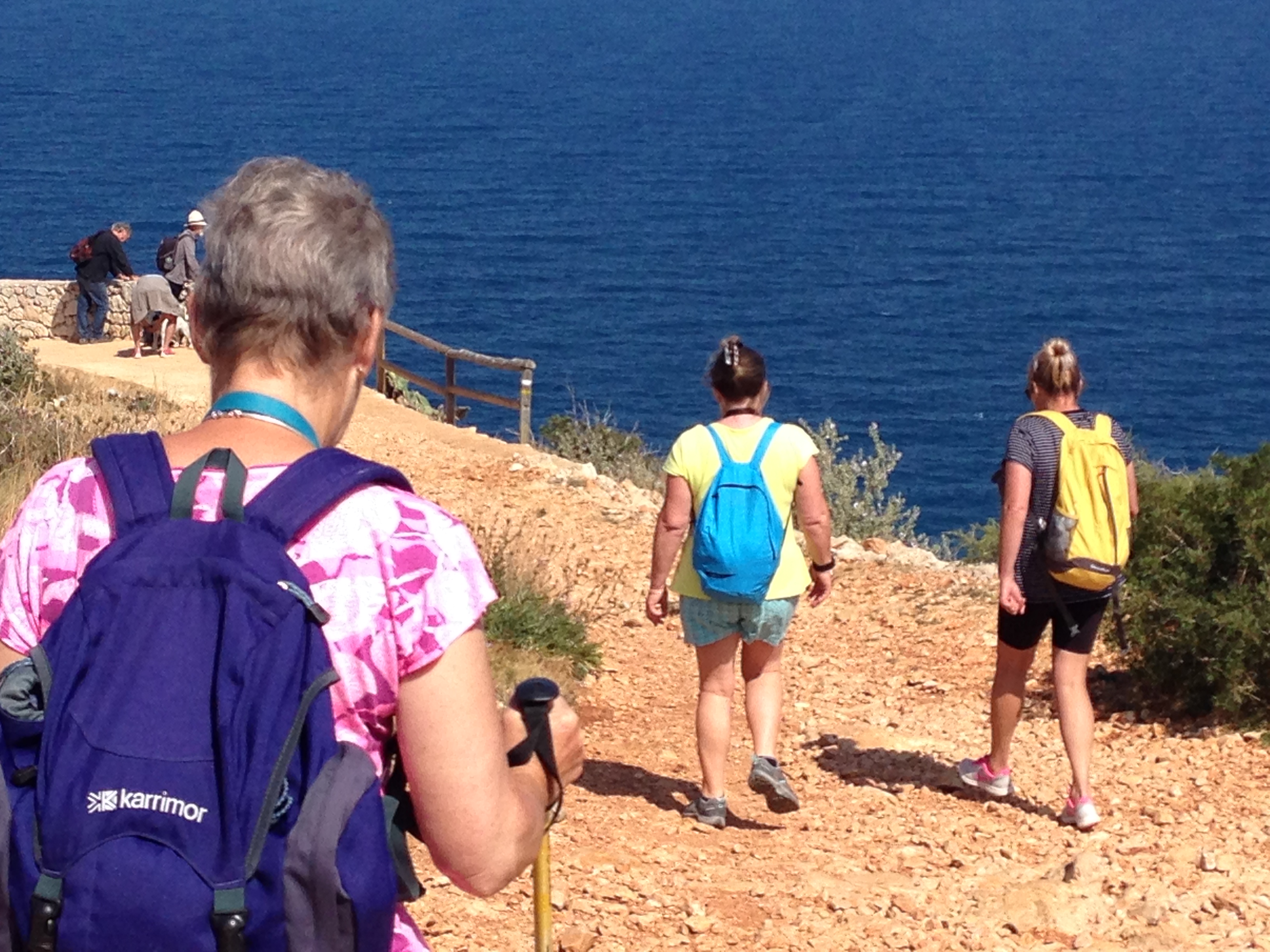 Come on a beautiful Spanish walk across a wild plateau with sea and mountain views to a row of windmills.